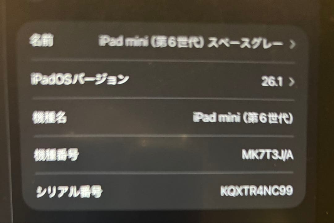 美品 iPad mini 第6世代 スペースグレー256GB Wi-Fi 91%