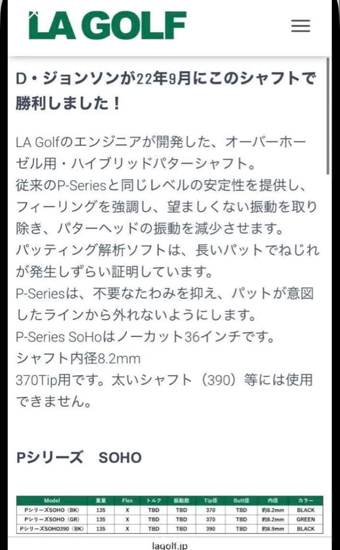 ZENITHゼニスパターBS-02B 303P 34インチLAGOLF SOHO