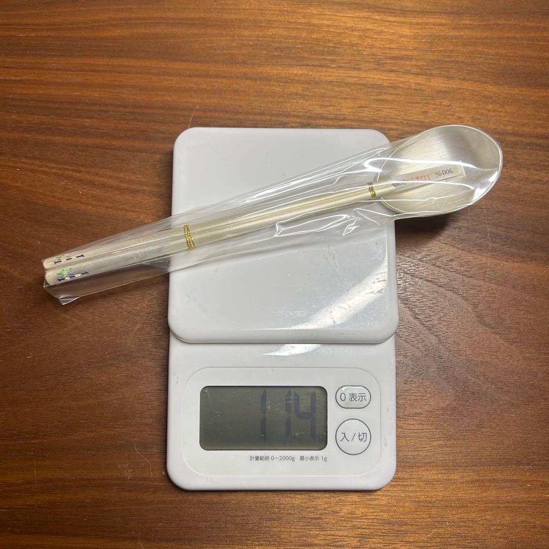 韓国銀製　銀匙　お箸 韓国 箸 カトラリー シルバー 銀 シルバースプーン