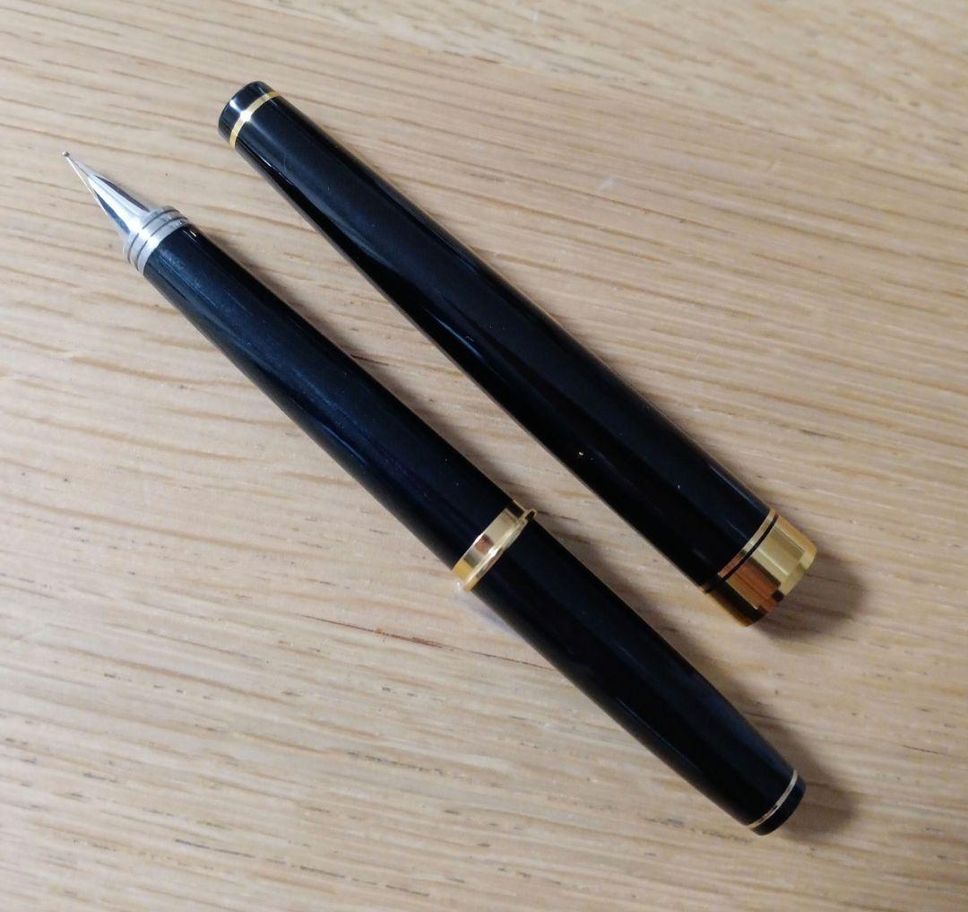 希少　プラチナ万年筆　両面ニブ　特殊ニブ　ショート　黒　中字　PLATINUM