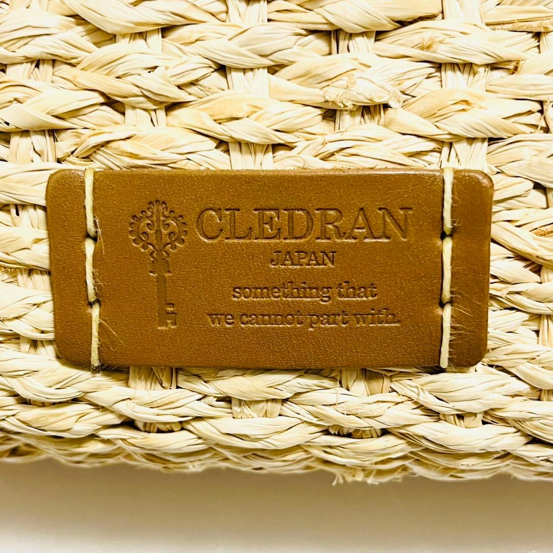 【完売品】クレドラン かごバッグ ボックス型 ファスナー 帆布 異素材ミックス