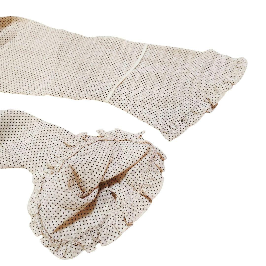 イエナラブクール ドット柄 フリル サッカー ブラウス 近年モデル 日本製