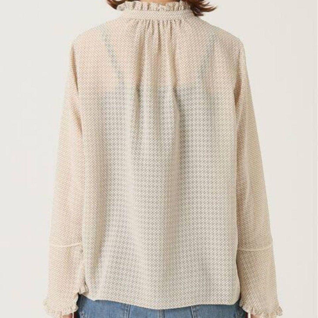 イエナラブクール ドット柄 フリル サッカー ブラウス 近年モデル 日本製