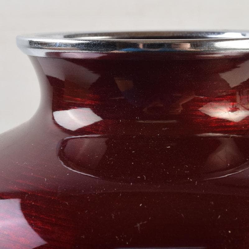 七宝焼　四君子文　花瓶　時代箱　V　9058