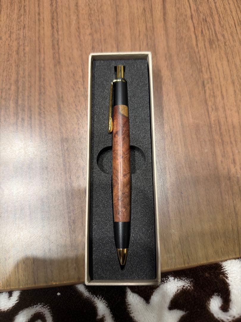 値下げ⭕️あけぼの工房　極上花梨瘤紅白　0.5mmシャーペン