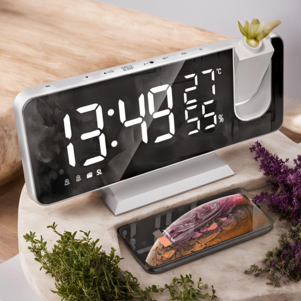 LEDデジタル時計 投影180度回転調整