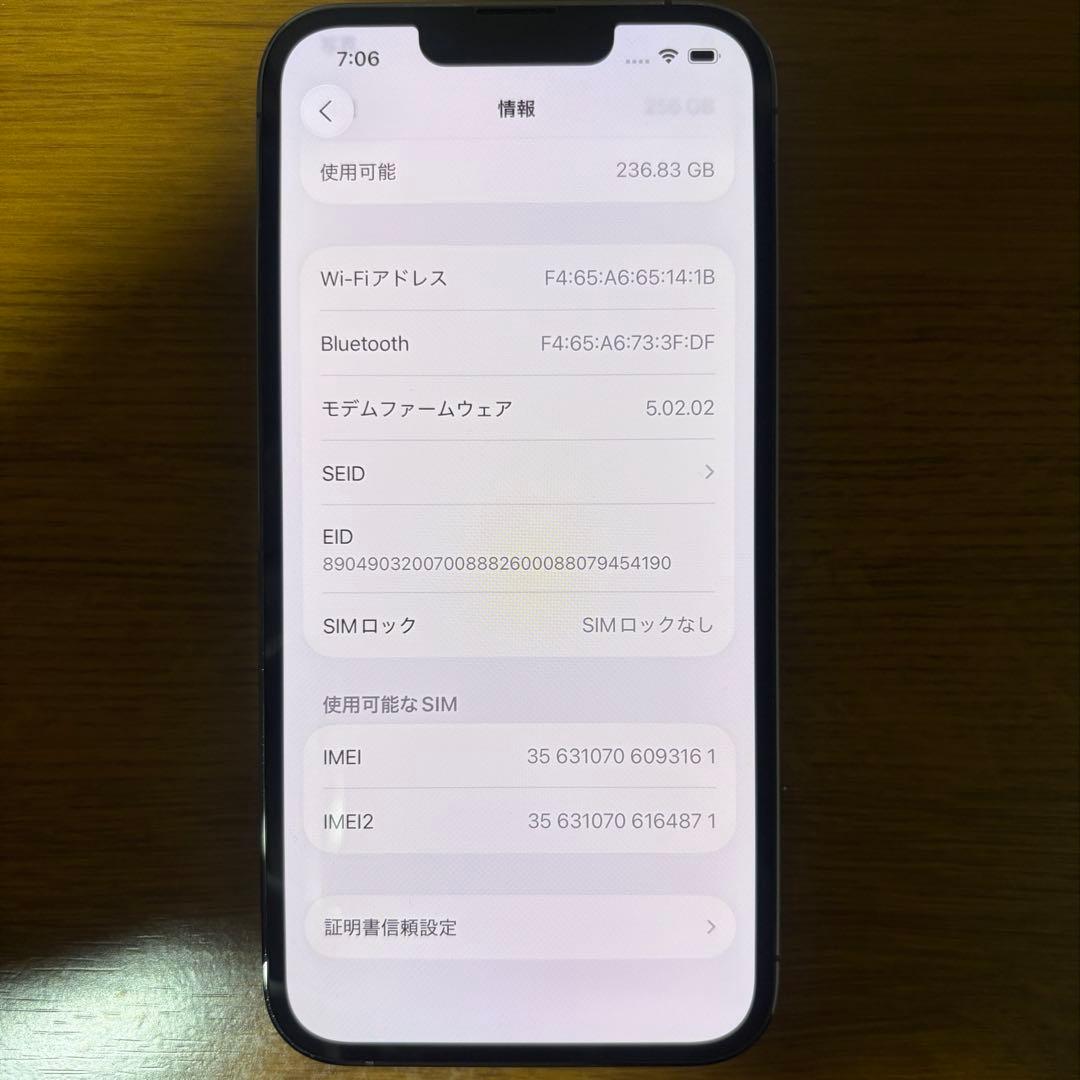 ドコモ iPhone 13 Pro 256GB グラファイト