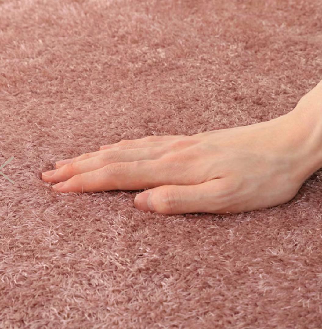 都内引き渡し可能⭐︎東京インテリア⭐︎円形ピンクラグ 滑り止め付き