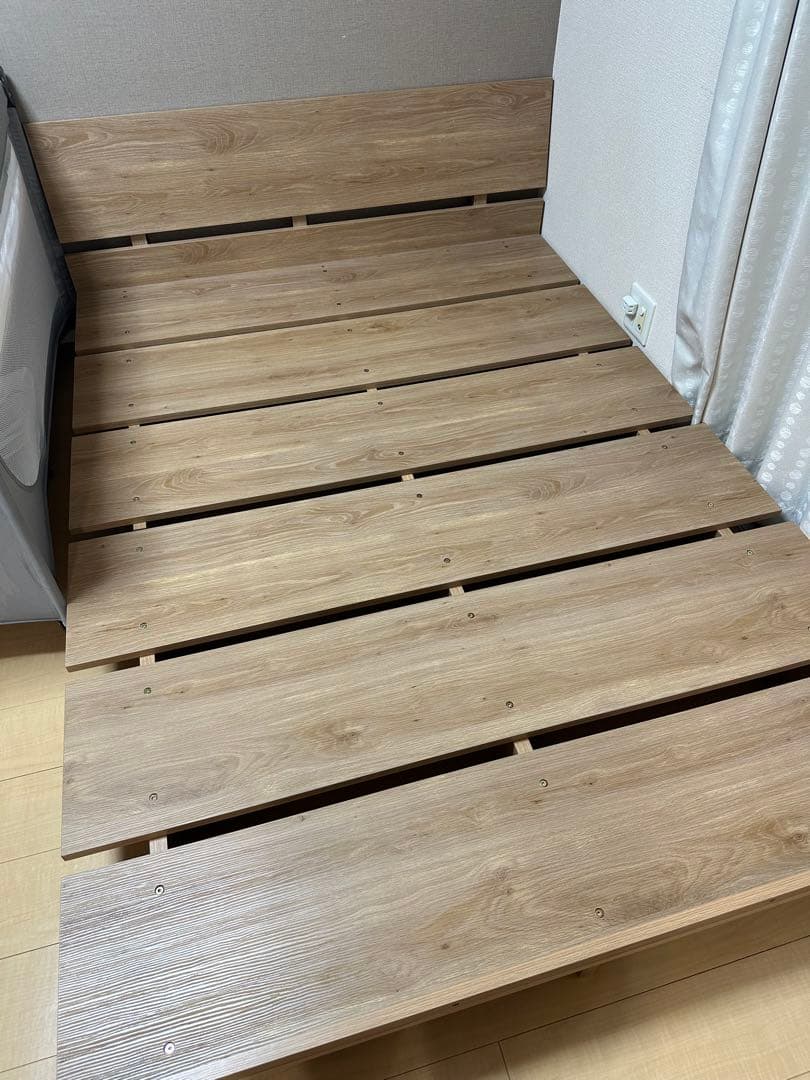 LOWYA セミダブル ベッドフレーム シャビーナチュラル　(引き取り可能な方)