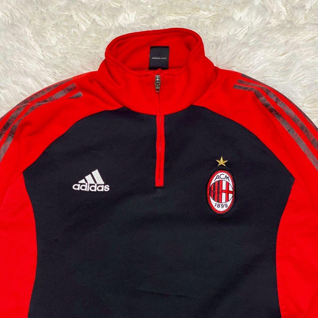 ACミラン adidas ハーフジップ トレーニングウェア Lサイズ上下セット