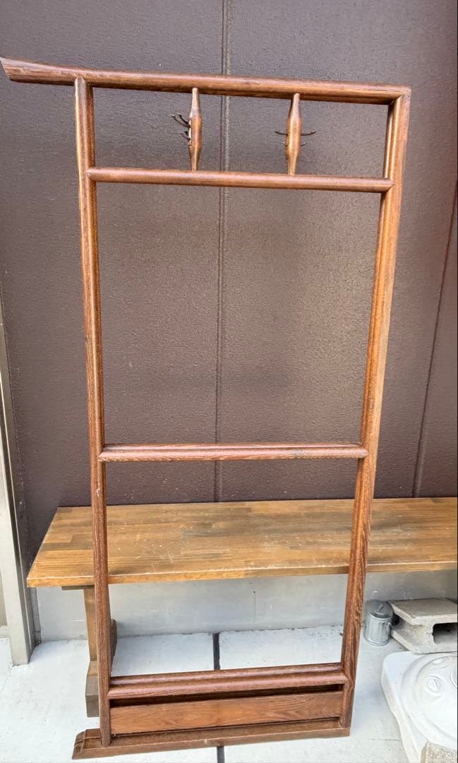 木製 衣桁 いこう 静岡特産高級家具 ヴィンテージ