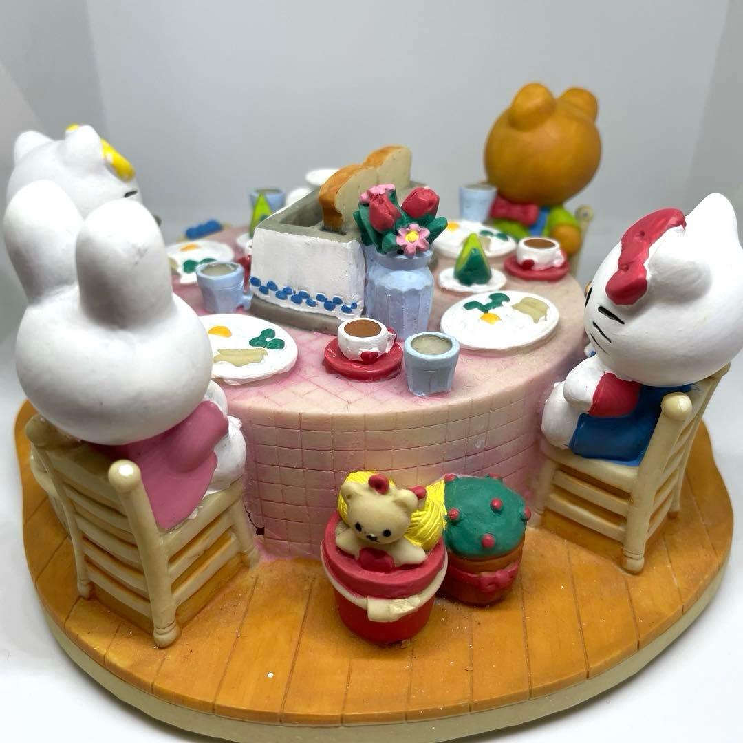 レトロ　美品　サンリオ ハローキティ みんなで朝ごはん ジオラマ風 貯金箱