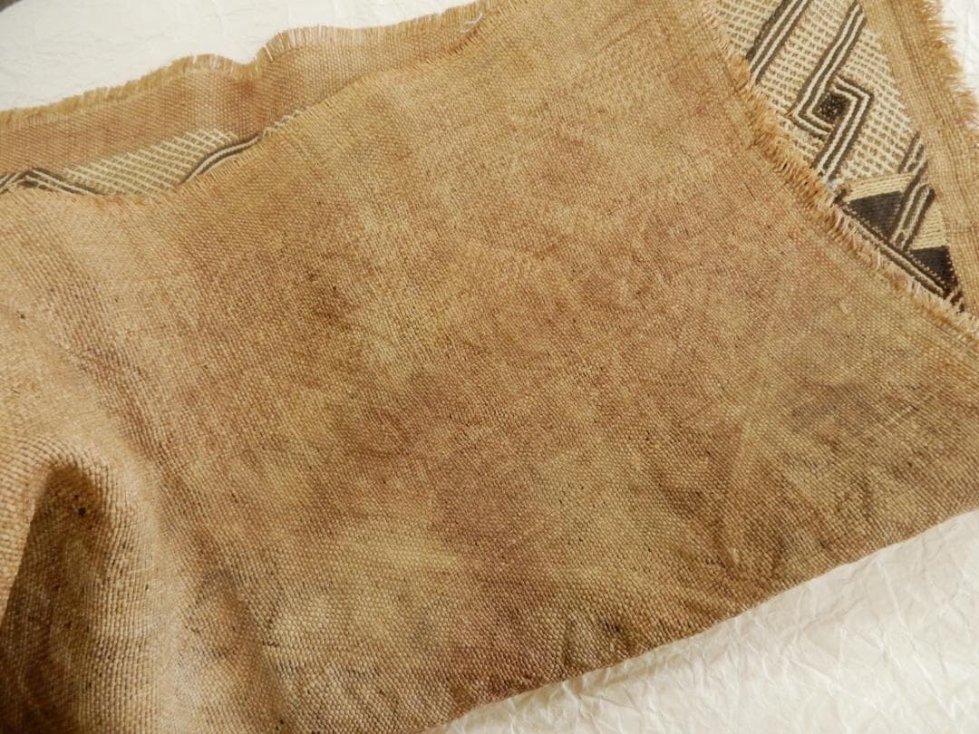 ラフィア・大きなアンティーククバ布・草ビロード・ショワ・コンゴ・クバ王国