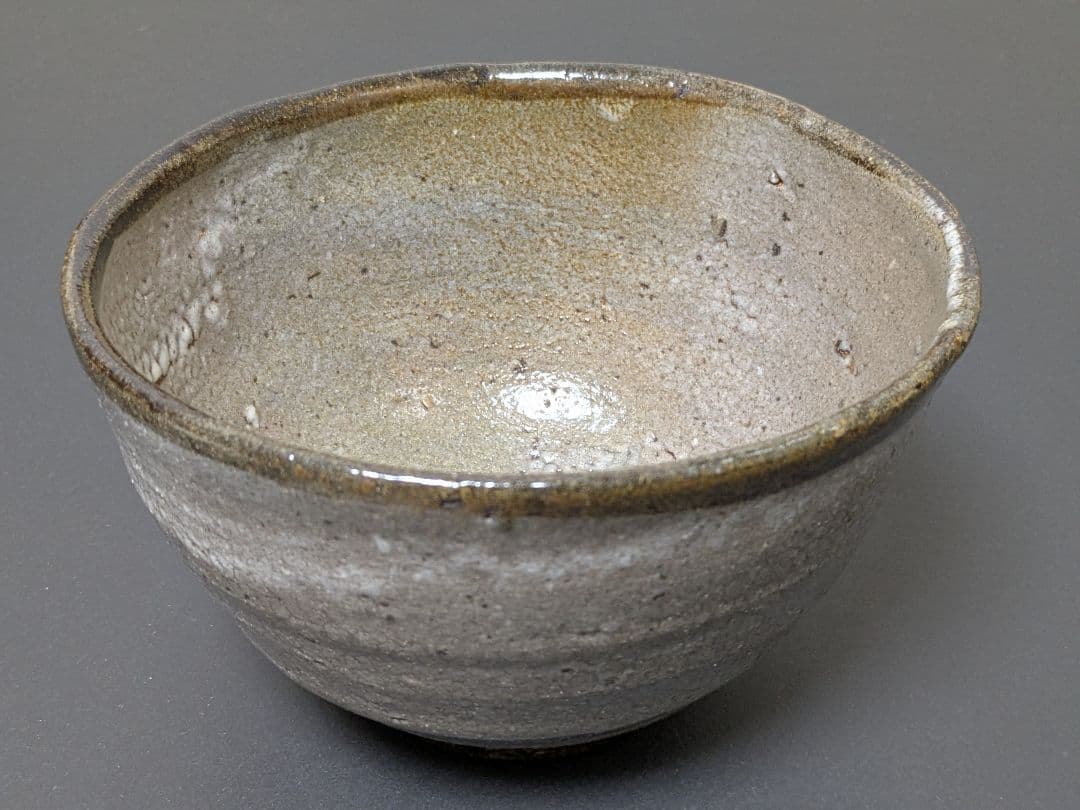 【上作】絵唐津皮鯨茶碗　中川自然坊　共箱　陶歴