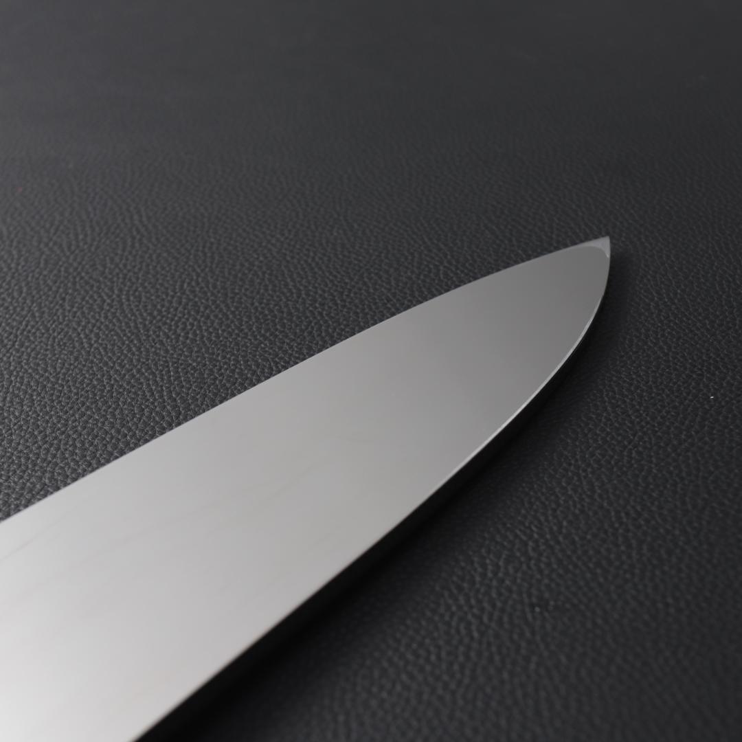 10697出刃包丁 7寸 鏡面仕上げ 刺身包丁 和包丁 黒檀黒水牛角八角柄