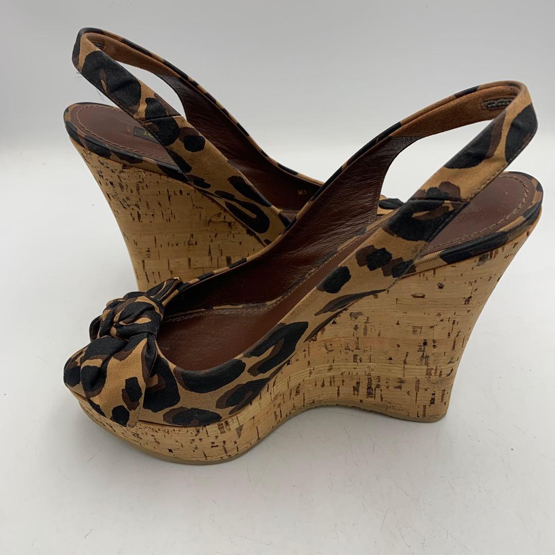 V949B ルイ ヴィトン サンダル 37 約23.5cm レオパード