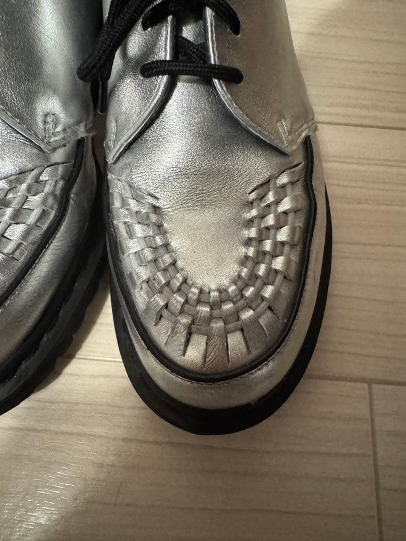 靴 supreme dr.martens ramsey creeper silver