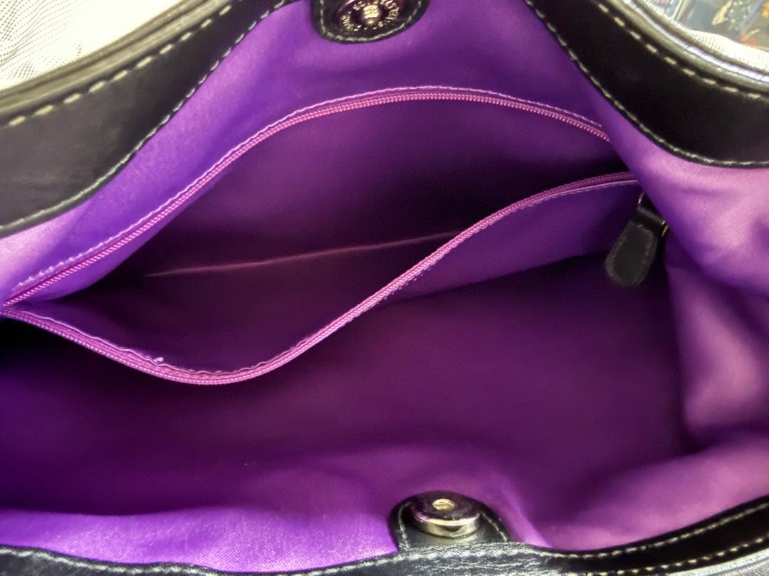 COACH 黒　レザー　ショルダーバッグ