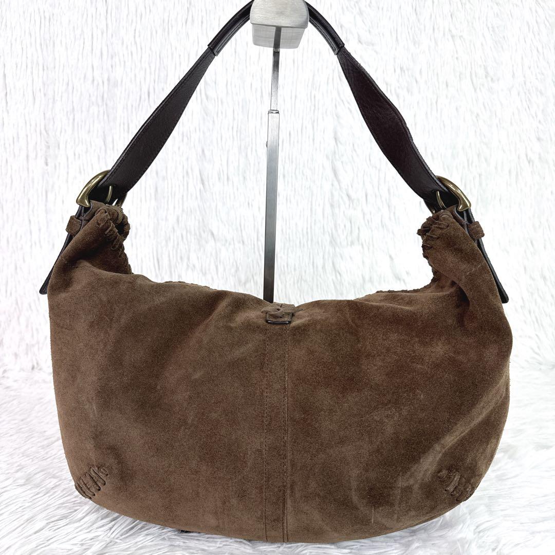 入手困難✨ OLD COACH　ハーフムーン　ワンショルダー　タッセル　スエード