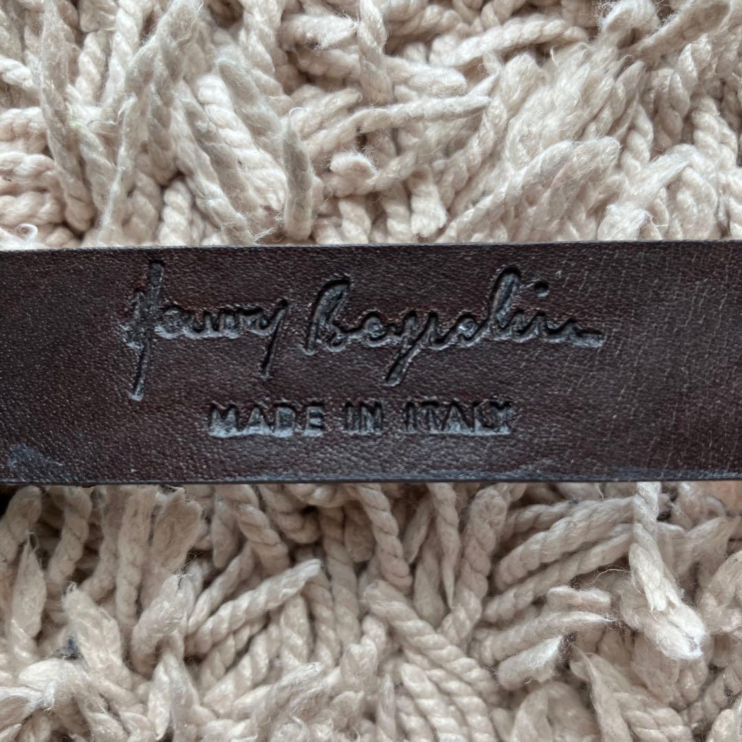 エンリーベグリン　レザーベルト　オミノファミリー　ダークブラウン