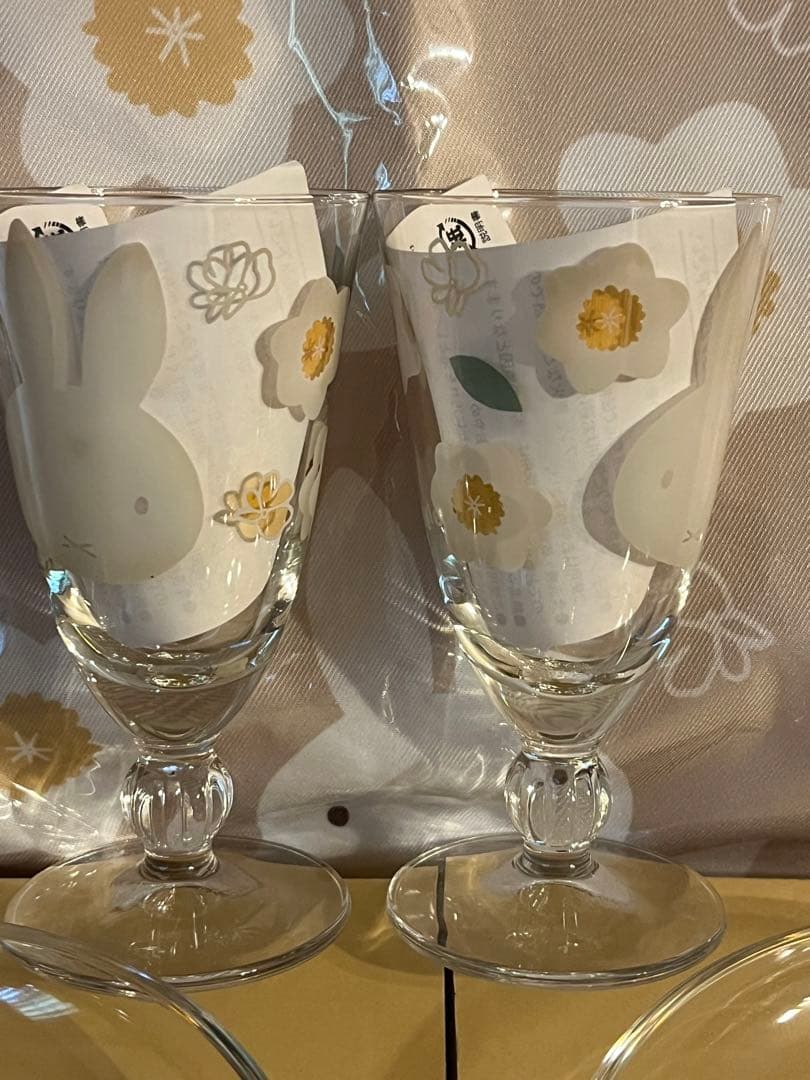 ミッフィー バースデーデザインパーティグラス・ガラスプレート・ランチョンマット