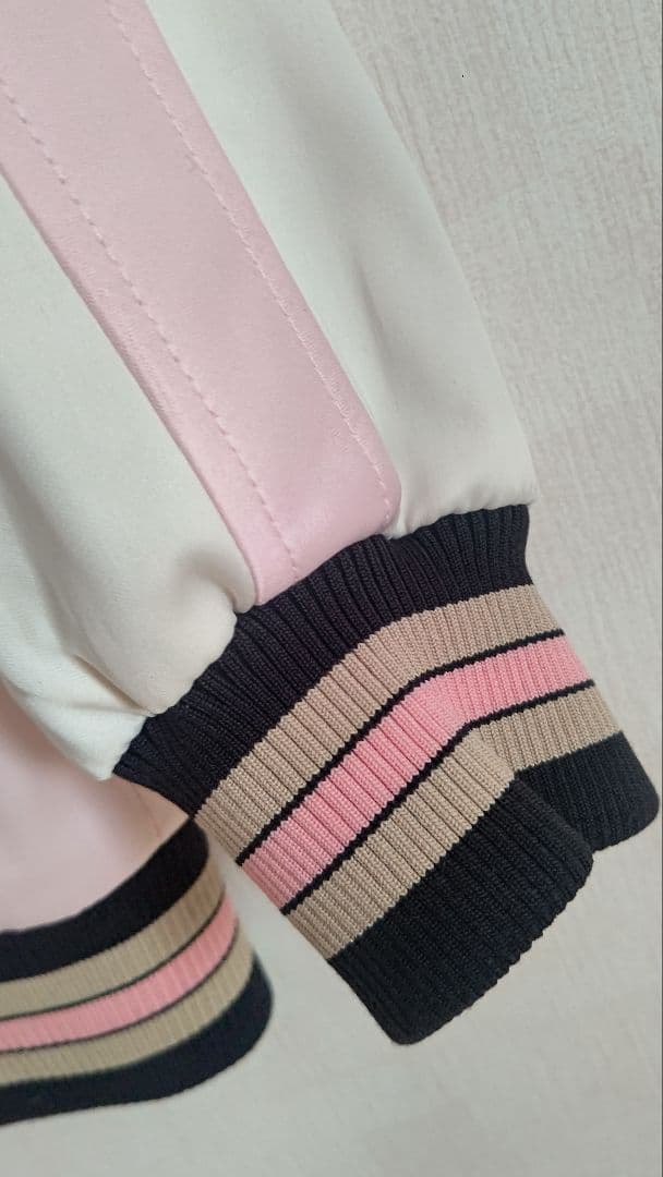 最終★美品★コーチCOACHシグネチャー　スカジャン刺繍ロゴジャケットピンク