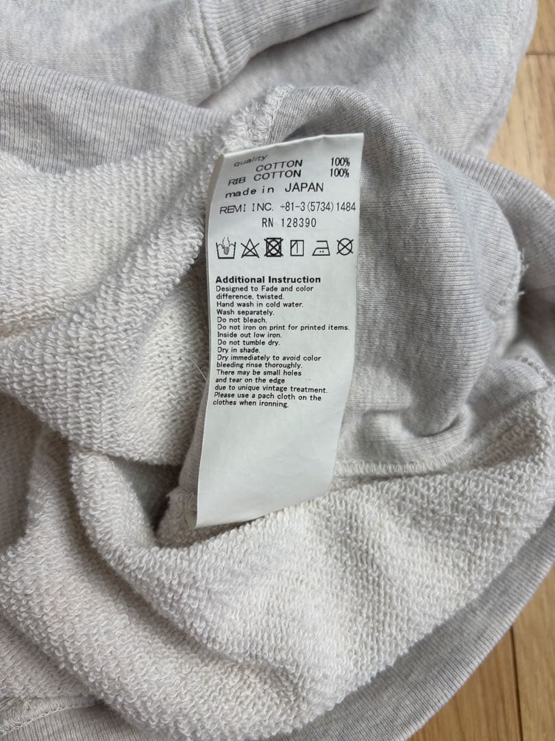 REMI RELIEF レミレリーフ クルー ネック スウェット X3603