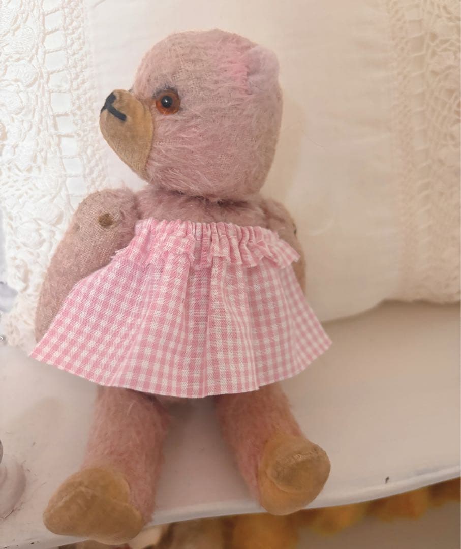 週末限定　ピンク　ʕ•ᴥ•ʔ アンティークベア　ミニベア　ヴィンテージ