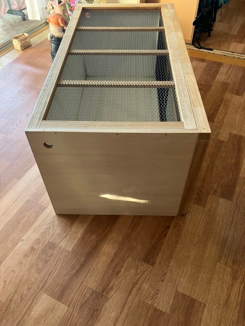 Ｆ＆K爬虫類アルミサッシ木製ケージ 外寸w1200×D600×H500