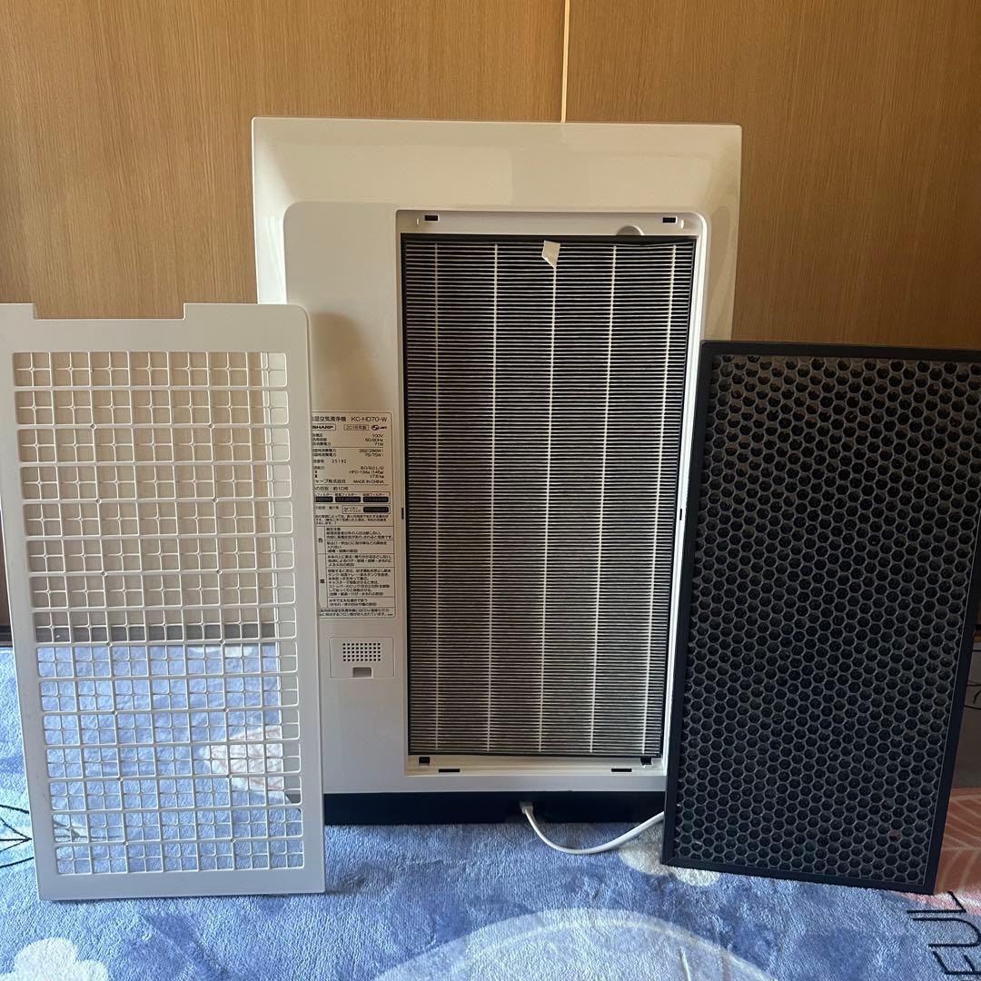 【美品】シャープ 除湿機 兼 加湿空気清浄機 KC-HD70-W