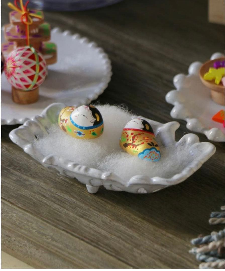 銀座和光 犬筥おはじきセット 雛人形 七五三 雛祭り 湯本禎子 桐箱入 木目込み