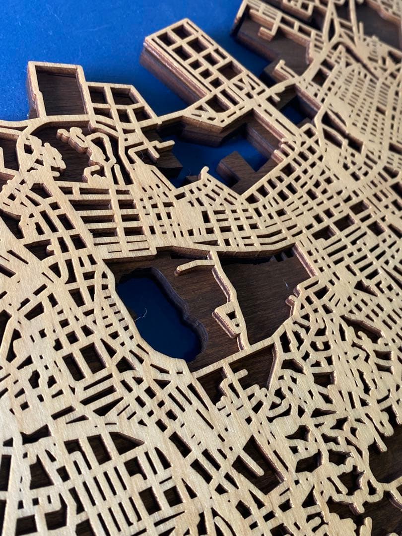 2369❣️ FUKUOKA 3D Wood City Map