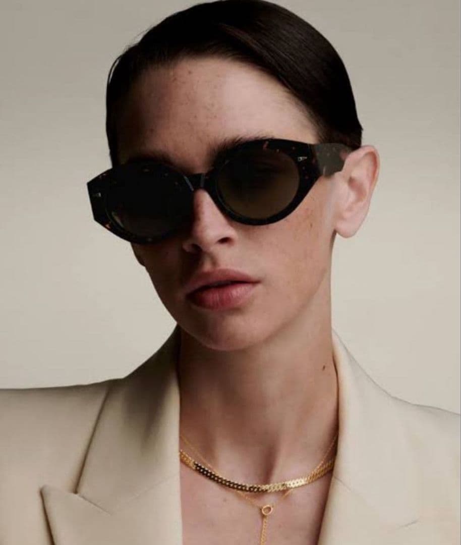 AHLEM Art Déco サングラス イエローマーブル