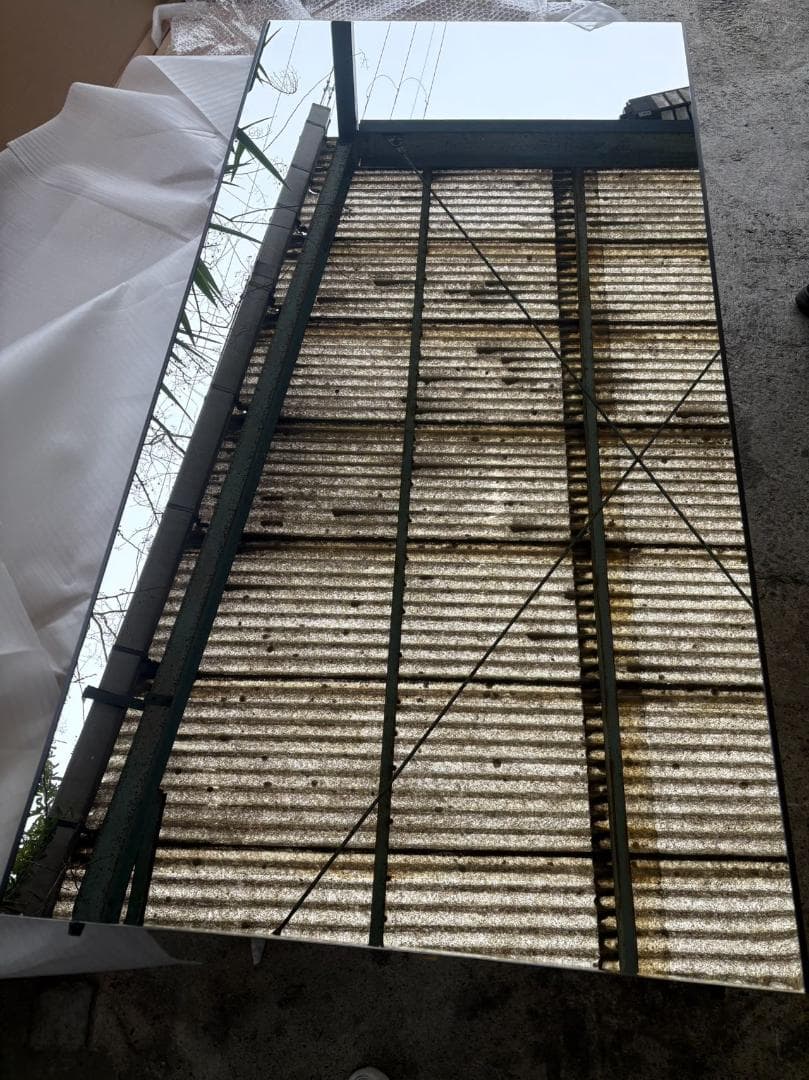 【美品】ダンスミラー 割れない鏡 幅80x160cm 姿見 黒色 5番