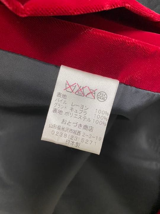 【期間限定値下】着物ベルベットケープ（白椿の刺繍）