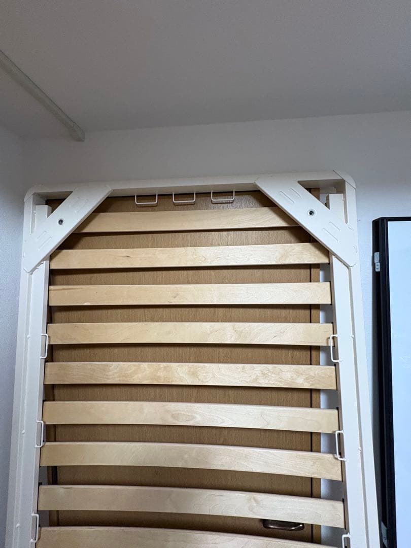 引取歓迎【無印良品】ベッドフレーム　スノコ　木スチール　シングル　すのこ