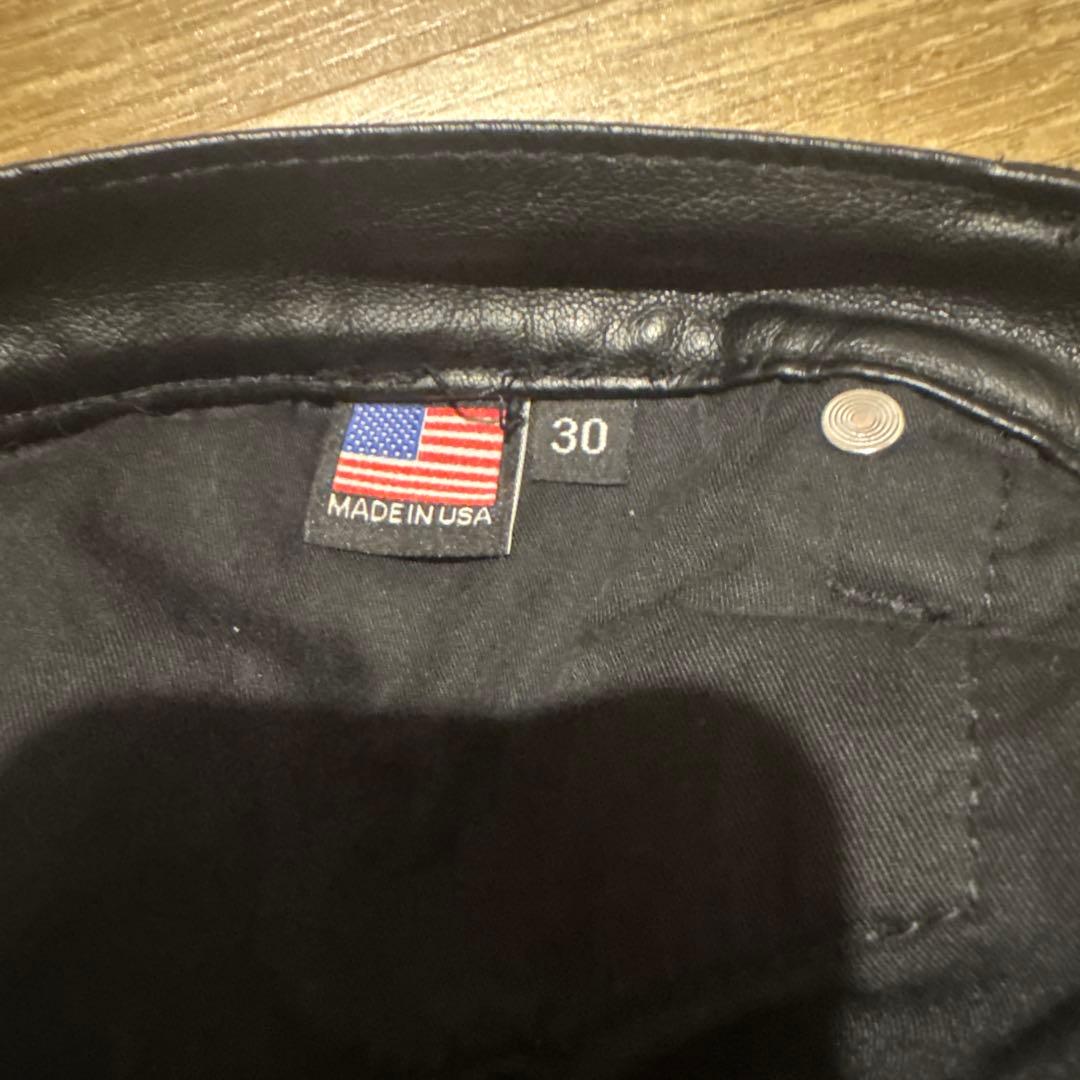 lostshdws フレアレザーパンツ 30