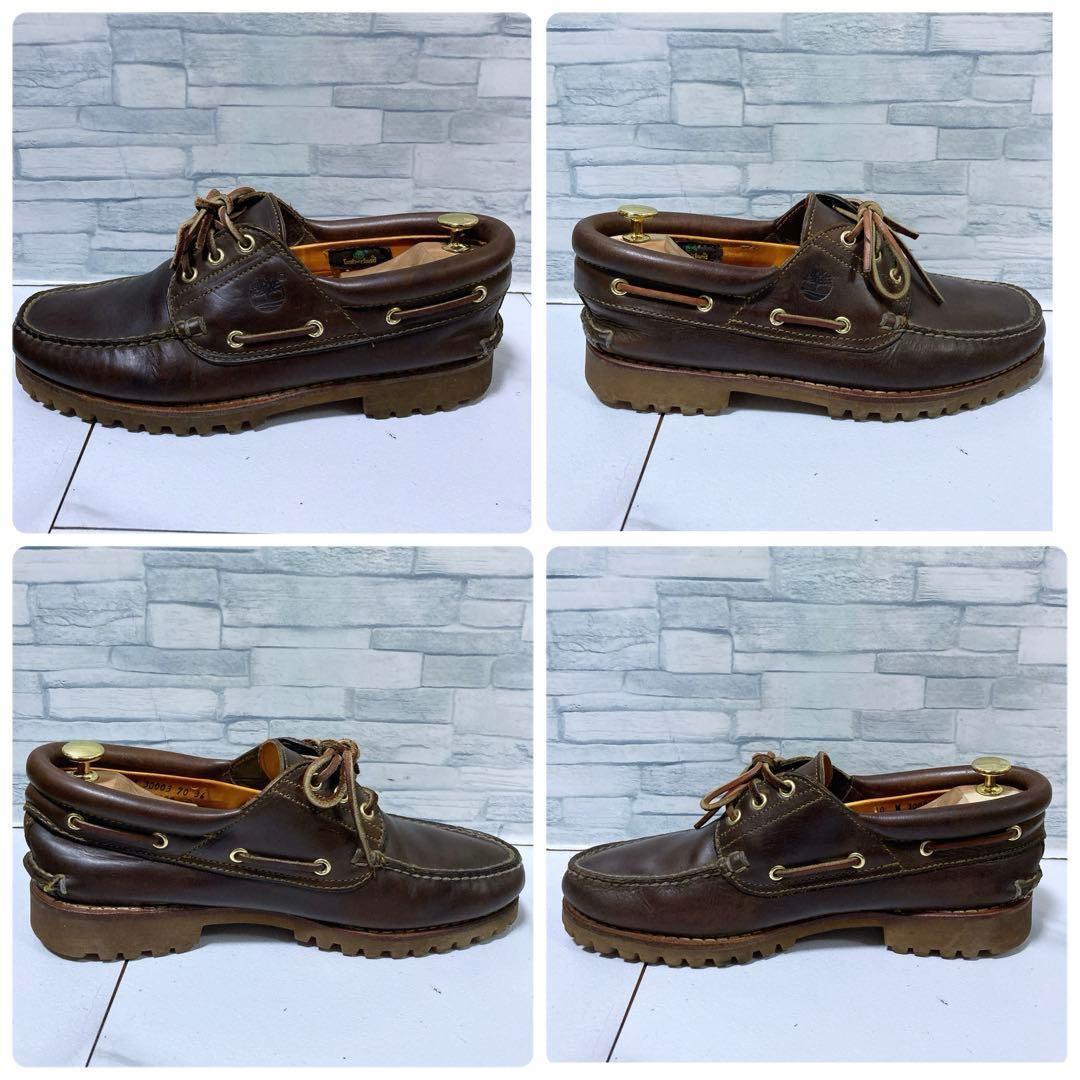 ティンバーランド 3eye クラシックラグ 茶色 デッキシューズ 本革 28