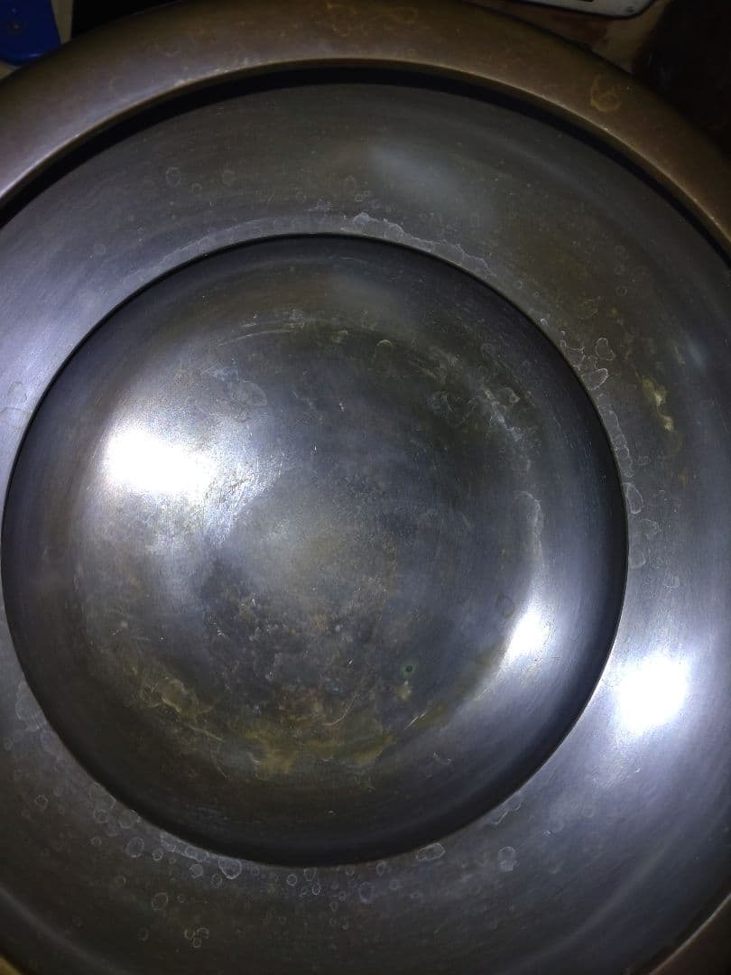 砂張銅 箪瓢 帯七宝紋 瓶掛 唐銅風炉師 黒瀬宗康