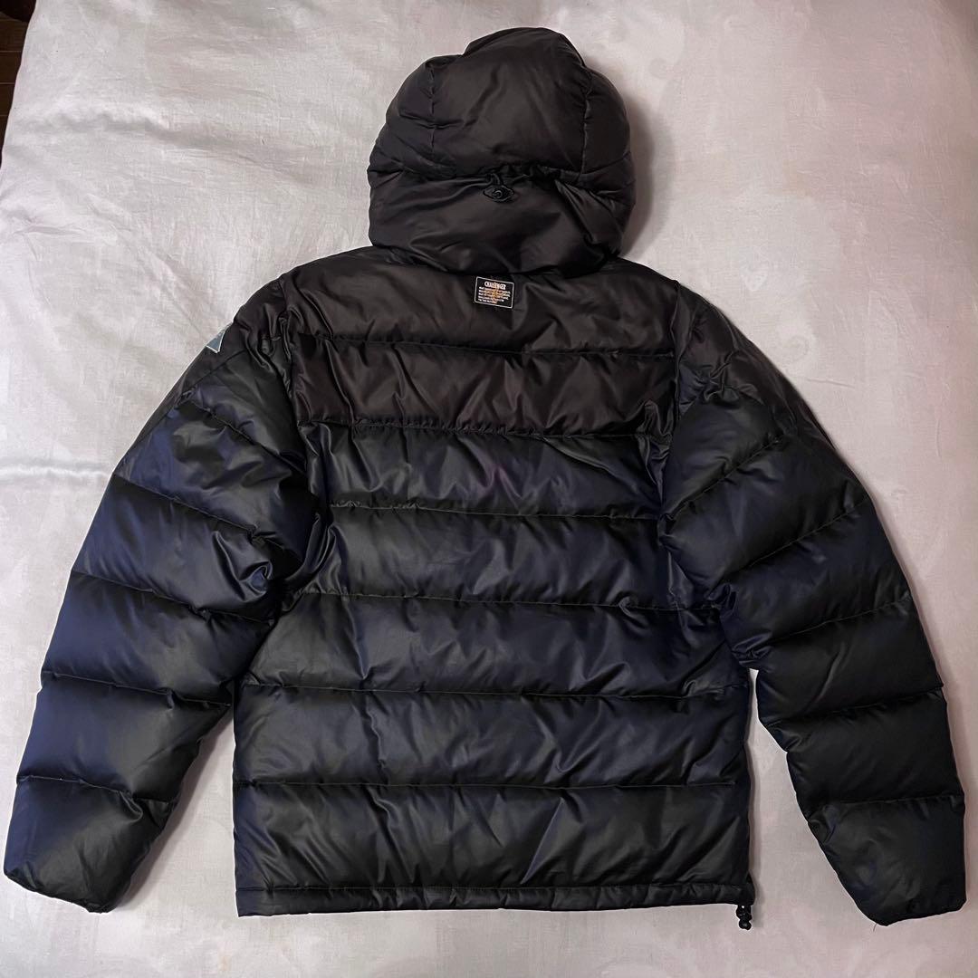 challenger ダウンジャケット　黒×紺　Lサイズ