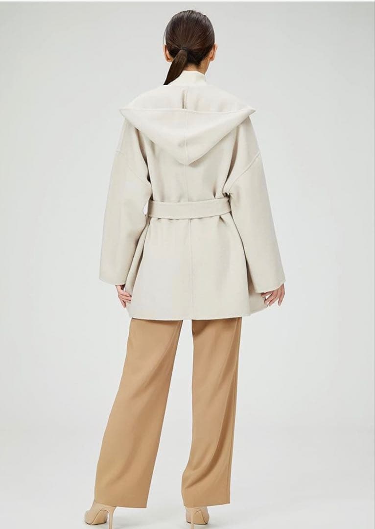 【新品未使用】Mila Owen ミラオーウェン ハーフ丈ポンチョ風リバーコート