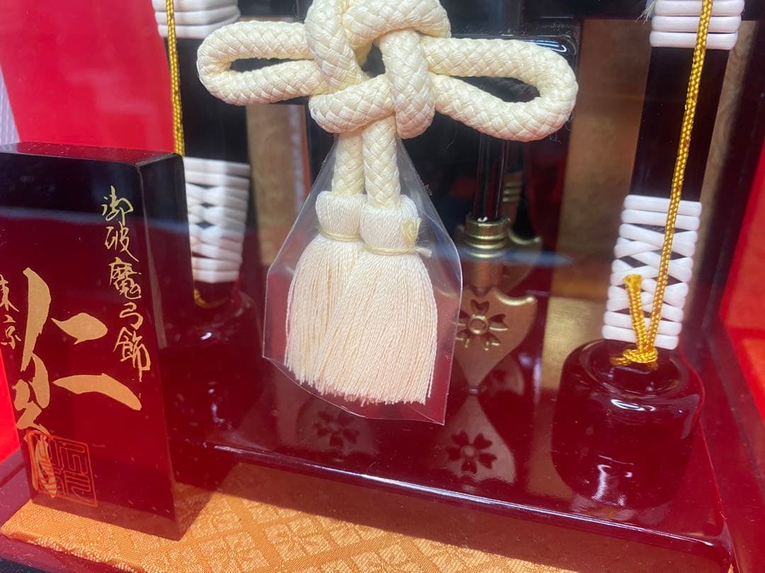 東京久月　破魔弓ガラスケース６号・コンパクト・間口約１９×奥行約１７×高約２９㎝