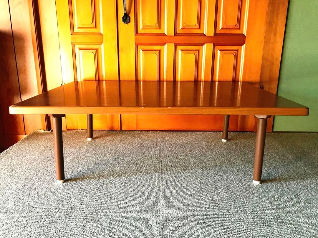 昭和レトロ 70'モルパ家具 座卓 ローテーブル アンティーク ちゃぶ台 木製