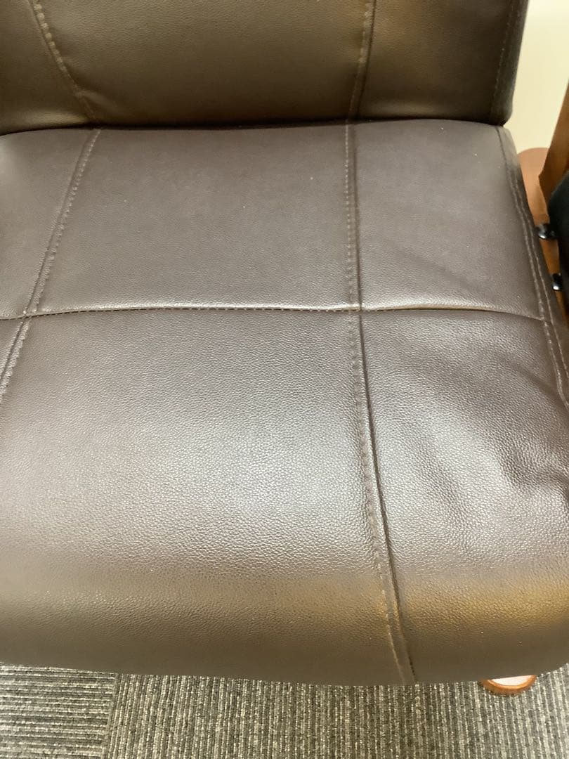 高座椅子 高齢者用 リクライニング 肘掛け付き 疲れにくい木製 レザー調