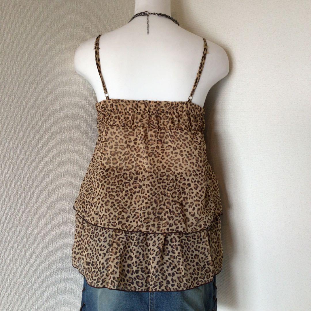 y2k TRALALA 希少　豹柄ティアードキャミ平成ギャル　姫ギャル　リズリサ