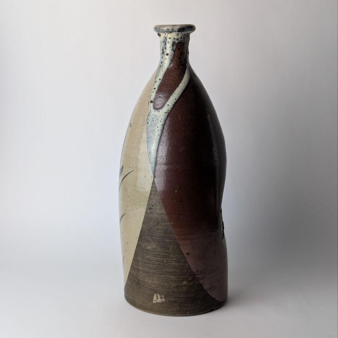 虫明焼 大徳利 酒器 花生 花器 やきもの 岡山 山陽 民窯 民藝 骨董 古美術