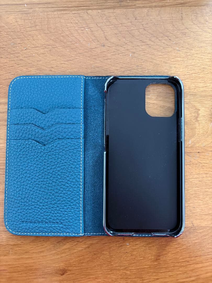Bonaventura 手帳型iPhone12mini ブルーシアン