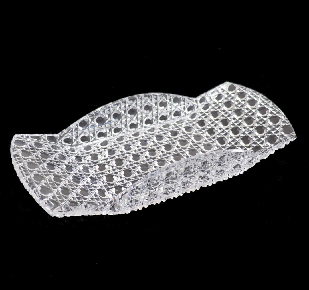 オールド・バカラ 美術館級 大型平向付 盛皿 全面切子 ディアマン ピエーリー