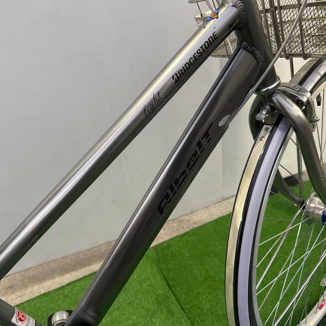 ブリヂストン アルベルト自転車27インチ 内5速 シルバー美品【引き取り限定】