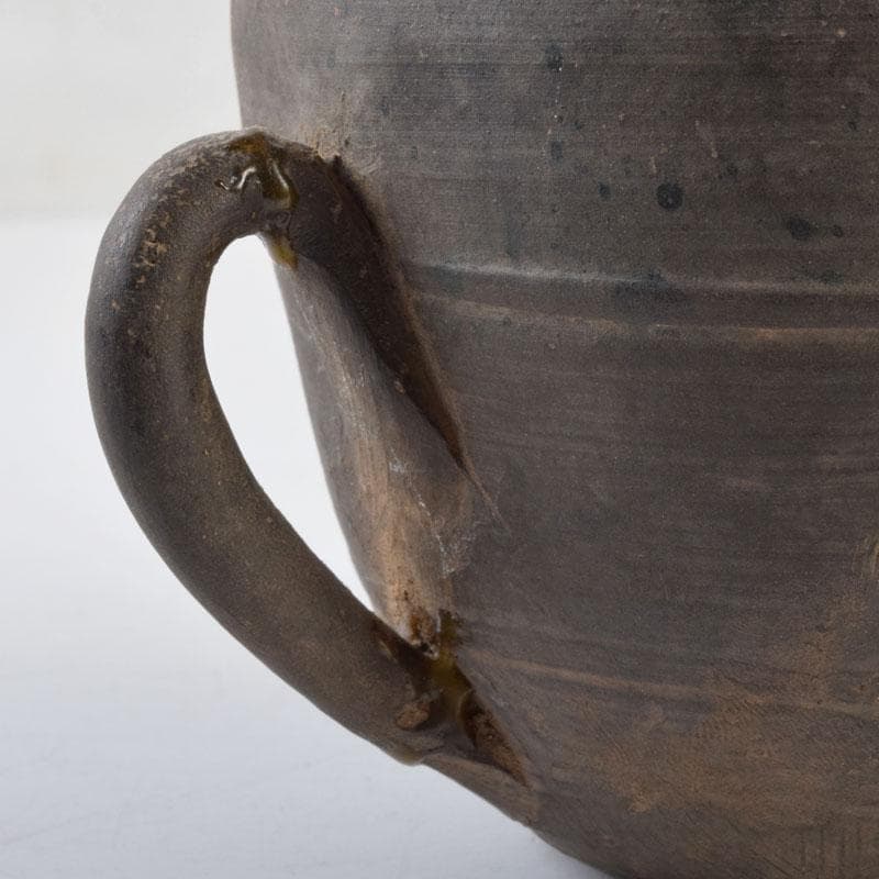 朝鮮美術　須恵器　新羅土器　新羅無細土　持ち手付壷　V　8924